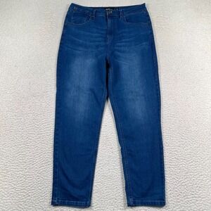 Barbell Apparel Mom Fit Jeans‎ Womens 29 *30 Tapered Leg High Rise Denim Blue